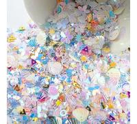 Shell Sequins, 20g Multicolor Mixed Sequin Glitter Star Heart Flower Mermaid DIY Clothes Nail Decor(S7)