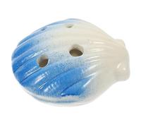 Shell Shape 6 Hole Ceramic Ocarina in Blue for Beginner