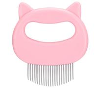 Shell Shape Cat Comb Flexible Soft Teeth Pet Grooming Tool Effectively Remove Floating Hair Lice Flea Dust Untie Knots for Long Short Hair Cats Dogs Pink Green Blue (Pink)