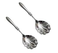 Shell Shape Spoon Stainless Steel Vintage Dessert Spoon for Afternoon Tea | Scalloped Seashell Design with Ergonomic Handle for Coffee Cake Ice Cream Tea Parties Desserts and Elegant Table Settings