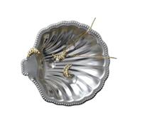 Shell Shape Stainless Steel Dish Plate Metal Cheese Tableware Storage Jewelry Table Decoration For Storing Jewelry And Ornaments(NO FLIP)