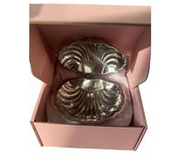 Shell Shape Stainless Steel Dish Plate Metal Cheese Tableware Storage Jewelry Table Decoration For Storing Jewelry And Ornaments(With pink box)