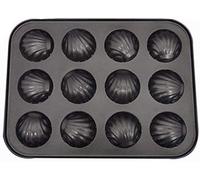 Shell Shaped Baking Tray, 6/12-Hole Carbon Steel Cake Mold Canape Pastry Cups Pan Bakeware Tin Mould, Non Stick