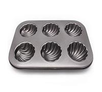 Shell Shaped Baking Tray, 6/12-Hole Carbon Steel Cake Mold Canape Pastry Cups Pan Bakeware Tin Mould, Non Stick