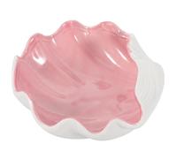 Shell Shaped Candy Bowl Ceramic Tabletop Decor Remembrance Day Memorial | Pink Shell Plate Decoration, Storage Bowl for Keys and Coins, Gift Shoppers, Office Staff