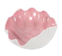 Shell Shaped Candy Nut Bowl Creative Ornament Remembrance Day Memorial | Ceramic Pink Tabletop Decor, Holds Wrapped Sweets, Keys and Coins, for Home Entryway Console Gift Use