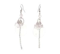 Shell-shaped flower fringed ear hook earrings with a unique and individualistic style, targeting a niche market