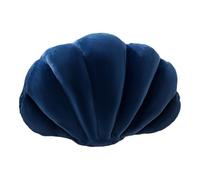 Shell Shaped Pillows Clam Pillow Floor Cushion Lightweight Cute Ornament Chair Cushion Throw Pillow for Sofa Office Chair Bed, Navy Blue