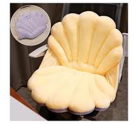 Shell-shaped Seat Cushion with Backrest, Charming Gaming Chair Cushion, Fold-out Design for Bed And Home Office, Soft Velvet Lumbar Support (purple)