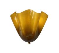 Shell-Shaped Wall Sconce, Stained Glass Wall Lamp, Bedside Decorative Lighting Wall Light, E14 Socket, Retro Industrial Wall Lamps for Hallway, Living Room, Stairwell(Amber) (Dark Green)