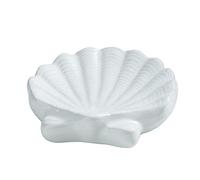 Shell Soap Dish, Starfish Jewelry Dish Tray, Ceramic Ocean Soap Holder for Bathroom,Tub, Kitchen Sink & Vanity Spaces(Shell)