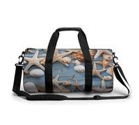 Shell Starfish Pattern Gym Bag for Men Women, Sturdy Oxford Cloth Travel Bags with Removable Shoulder Strap, Waterproof Duffel Bag for Fitness, Travel, Yoga