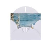 Shell Starfish Pattern Pattern Blank Greeting Cards For Birthdays, Valentine'S Day, Parties, Weddings, 4x6 Inches White Envelope
