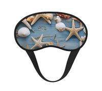 Shell Starfish Pattern Sleep Mask Soft Comfortable Eye Mask with Adjustable Strapblackout Eye Sleep Shade Cover for Women Girls Men Travel Yoga Nap Shift Work