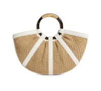 Shell Straw Handbag- female- Coccinelle- Handbags- Beige- ONE SIZE- Bags ONE SIZE