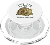 Shell-ter In Peace Inner Sanctuary Introvert Box Turtle PopSockets PopGrip for MagSafe