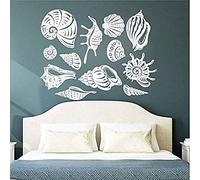 Shell Wall Decal Bathroom Sea Shell Wall Sticker Baby Kids Room Nautical Art Wallpaper Removable Vinyl Sea Shell Mural Size 42 * 33 Cm