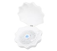 Shell Waves Speaker Cordless, Northern Lights Lumena Lamp Record Player, Ocean Wave Projector Light, Shell Waves Bluetooth Speaker for Bedroom Home Decor (White)