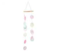 Shell Wind Chime Bamboo and Shell Hand Polished for Patio