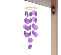 Shell Wind Chime Garden Ornament, Soothing Relaxing Sounds, 12.5cm, Wind Chimes Garden Hanging Decoration, Seashell W Ind Chime, Portable Lightweight Design, for Summer, Coastal, Home
