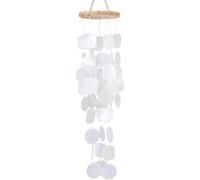 Shell Wind Chimes for Outside - Handcrafted Capiz Shell Windchime Coastal Decor for Indoor/Outdoors, Garden,Yard,Coastal,Beach Decor, Women Mother’s DayGift
