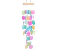 Shell Wind Chimes for Outside - Handcrafted Capiz Shell Windchime Coastal Decor for Indoor/Outdoors, Garden,Yard,Coastal,Beach Decor, Women Mother’s DayGift