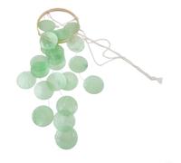 Shell wind chimes hanging decoration creating relaxing sounds and adding a natural boho touch to garden or indoor living areas (Green)
