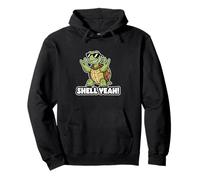 Shell Yeah Cute Turtle Funny Tortoise Pun Animal Wordplay Pullover Hoodie
