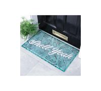 Artsy Doormats Blue Shell Yeah Doormat (70 X 40Cm), Blue