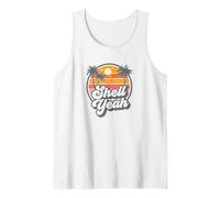 Shell Yeah Funny Retro Beach Sunset Pun 70s Vintage Graphic Tank Top
