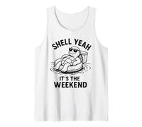 Shell Yeah It’s The Weekend Funny Turtle Pool Float Tank Top