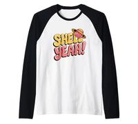 Shell Yeah Seashell Planet Ocean Adventure Fun Raglan Baseball Tee
