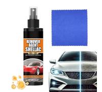 Shellac Remover Agent, Auto Exterior Cleaning, Restore Shine, Safe Driving Solution, 120ml Car Cleaning Spray for RV, Truck, Minivan, Motor Home, Windshield, Window, Mirror, Side Door