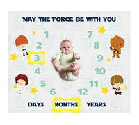 SHELLBOBO Baby Monthly Milestone Blanket for Kids - May The Force Be With You