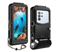 ShellBox Case 2026 IP68 Diving Phone Case, 50FT 1H Underwater Photography for Samsung Galaxy S26/S25/S24/S23 Ultra/Plus, Fit 5.4"-6.9" Right Volume Button Phones, Air Vent Sensitive Touch,Black
