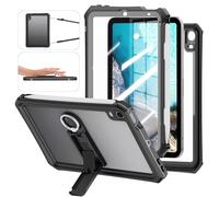 ShellBox Case Compatible with iPad Mini 7/ Mini 6 Generation 2024 IP68 Waterproof case, Built in Pencil Holder, Built-in Screen Protector, Full Body Protective Pad Cover for iPad Mini 6th 8.3 inch