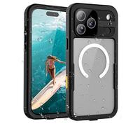 ShellBox Case Fit with iPhone 17 Pro Max Magnetic Waterproof Cover, Underwater Phone Housing for Swimming, Snorkeling, Kayaking, Built-In Screen Camera Lens Protector, 360 Full Body Protection, Black