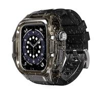 ShellBoxCase for Apple Watch Series 10 46mm Case with Band- Waterproof Full-Body Protection Built-in Screen Protector & Sleek Comfort Stylish Design Women Men Girls, Semi-Transparent Black