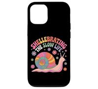 Shellebrating The Slow Life Rainbow Snail Floral Case for iPhone 12/12 Pro