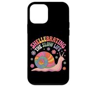 Shellebrating The Slow Life Rainbow Snail Floral Case for iPhone 12 mini