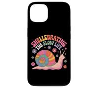 Shellebrating The Slow Life Rainbow Snail Floral Case for iPhone 13