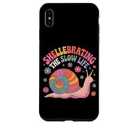 Shellebrating The Slow Life Rainbow Snail Floral Case for iPhone XS Max