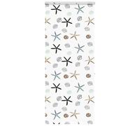 vidaxl shower roller blind/shellfish pattern/peva - multicolour, water-, 90x240cm, ceiling/wall mounted