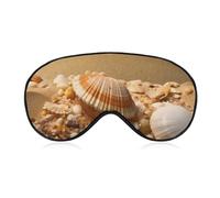 Shells and Sand Eye Mask, Side Sleeping Mask Light Blindfold Sleeping Mask Nose Pad and Elastic Band for Children Women and Men
