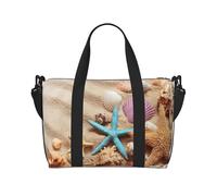 Shells On The Beach Large Weekender Bag for Travel, Water-Resistant Duffle Bag, Print Adjustable Shoulder Strap,3-5 Day Overnight Bag for Men Women