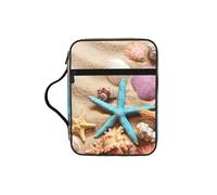 Shells On The Beach Print Bible Cover Case/Book Cover, Bible Case for Women Girls,with Handle Fits for Standard Size Bible