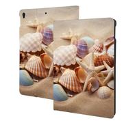 Shells On The Beach Printed Tablet Case for Ipad Air3 10.5"/Ipad Pro 10.5", Pu Leather Non-Slip Tablet Cases Shockproof Stand Cover with Auto Sleep/Wake Cover