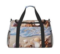 Shells on The Beach Printed Travel Duffle Bag for Men Women Weekender Travel Organizer Bag for Sport, Outdoors, Gym & Fishing