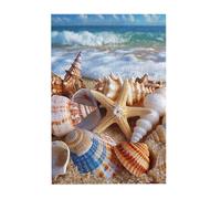 Shells on the beach Printed Wooden Puzzle 300 Piece, Cute Puzzle Game in Plastic Box for Family Entertainment and Brain Training Gifts