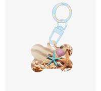 Shells On The Beach Printing Acrylic Dog Bone Ornament,Pet Tags,Key Chain Dogs Tag for Holiday for Pet Lovers,Dogs Gift